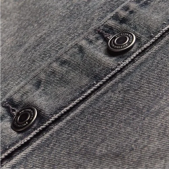 Zara Washed Black Denim Maxi Shirt Dress, size M - Picture 6 of 8